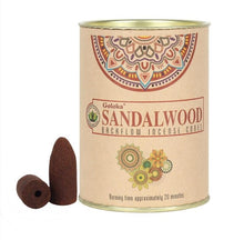 Load image into Gallery viewer, GOLOKA BACKFLOW SANDALWOOD INCENSE CONES