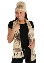 Load image into Gallery viewer, Harry Potter Marauders Map Knit Hat & Scarf Set