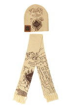 Load image into Gallery viewer, Harry Potter Marauders Map Knit Hat & Scarf Set
